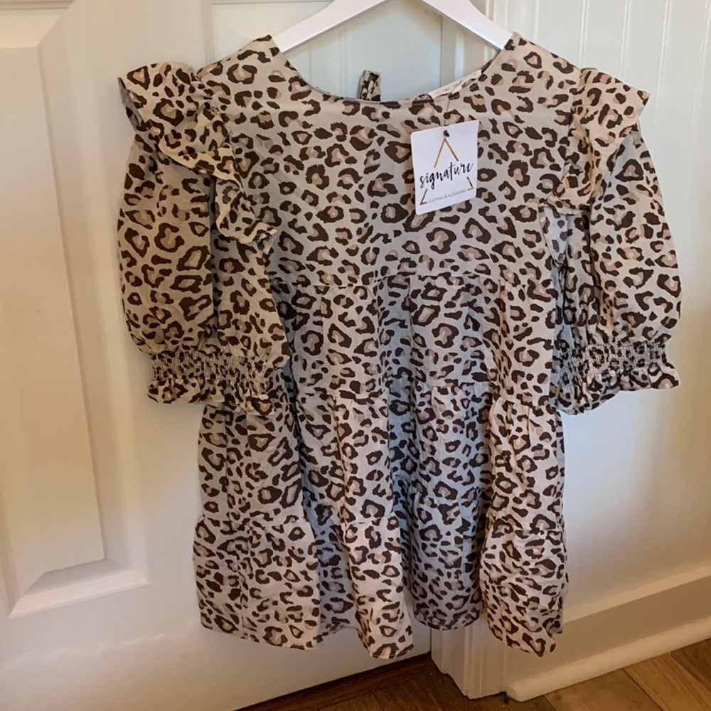 NWT Free the Roses Leopard Print Top